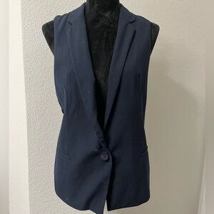 Chic Navy Blue Blazer Vest